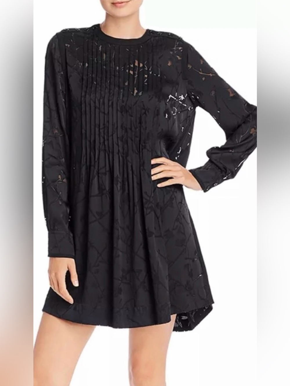 RAG & BONE RUBIE FLORAL BURNOUT SHIFT DRESS, SIZE M.